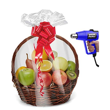 Purple Q Crafts Shrink Wrap Basket Bags for Gift Baskets | Clear PVC Shrink Bags 24"X 30" (5 Pack)