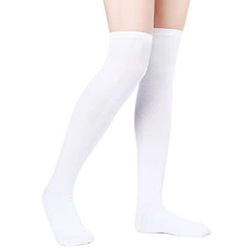 SATINIOR Women Knee Socks High Socks High Thigh Stockings for Cosplay, Halloween, Party, Daily Wear ...