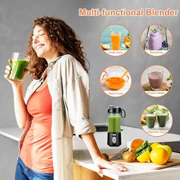 VOTSUPKITDINOK Portable Blender - USB Rechargeable for Smoothies