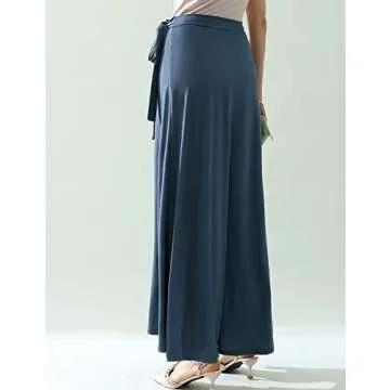 Stylish DOUBLJU Boho High Waisted Maxi Skirt for Women