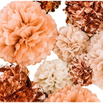20 PCS Tissue Pom Poms - Stylish Party Decor Kit