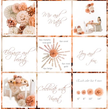 20 PCS Tissue Pom Poms - Stylish Party Decor Kit