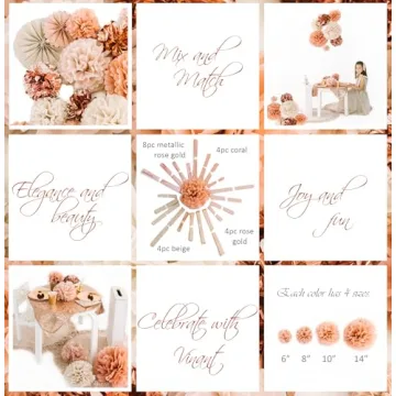 20 PCS Tissue Pom Poms - Stylish Party Decor Kit