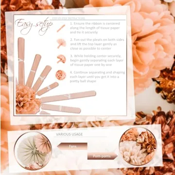 20 PCS Tissue Pom Poms - Stylish Party Decor Kit