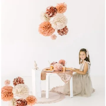 20 PCS Tissue Pom Poms - Stylish Party Decor Kit