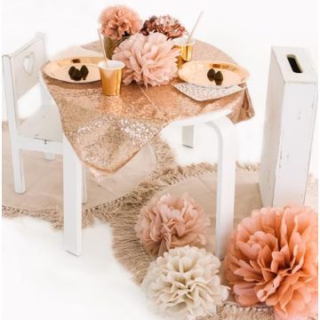20 PCS Tissue Pom Poms - Stylish Party Decor Kit