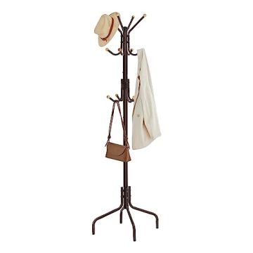 SONGMICS 12-Hook Freestanding Coat Rack - Stylish & Sturdy Organizer