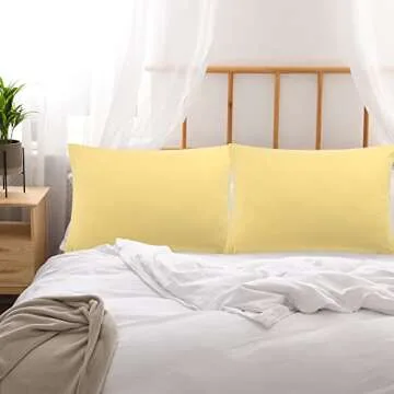 uxcell 2 Pack Pillow Cases Soft 1800 Series Microfiber Pillowcases Set with Zipper Standard(20"x26")...