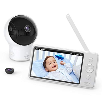 eufy Security Spaceview Video Baby Monitor E110 - 720p HD, Night Vision, 5" Display