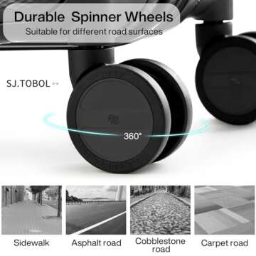 Premium Hanke 3 Piece Luggage Set for All Travelers