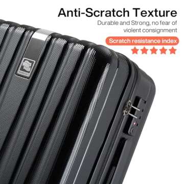 Premium Hanke 3 Piece Luggage Set for All Travelers