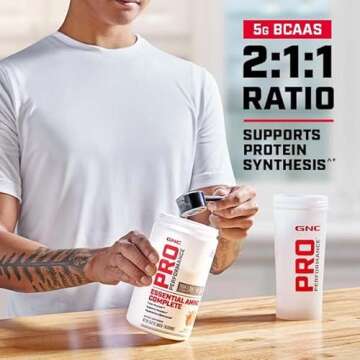 GNC Pro Performance Essential Amino Complete, Strawberry Banana, 15.87 oz., Supports Muscle Recovery