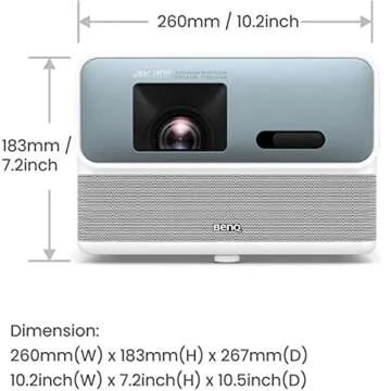 BenQ GP500 Smart Projector, True 4K HDR, 5Wx4 360˚ Sound Bluetooth Speaker, Ultra Wide DCI-P3 Color Gamut, Android TV, Auto Focus & Keystone, 120 inch Big Screen with 1.3x zoom