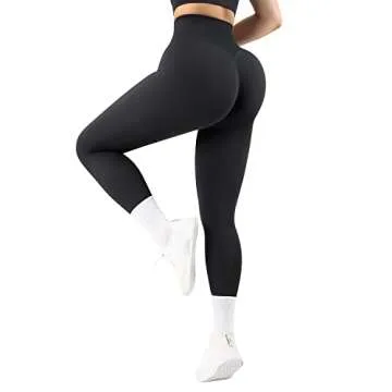 MOOSLOVER Women Leopard Scrunch Butt Lifting Leggings Seamless High Waisted Yoga Pants