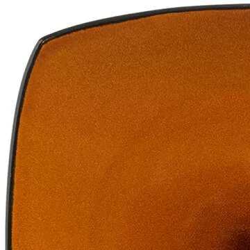 Gibson Soho Lounge Square Reactive Glaze Stoneware Dinnerware Set, Service for 4 (16pc), Amber