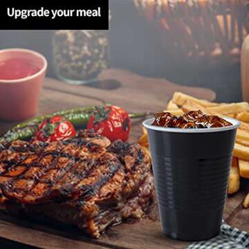 Hanna K. 50 Count Black Plastic Party Cups 18oz