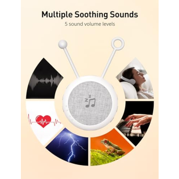 Sympa Portable Sound Machine with Soothing Sounds and Night Light