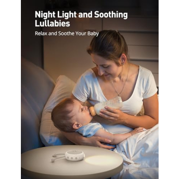 Sympa Portable Sound Machine with Soothing Sounds and Night Light