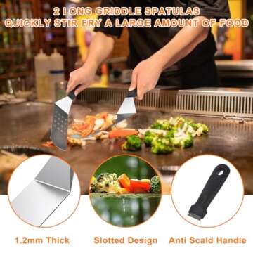 Latiret Griddle Accessories Kit - 24Pcs BBQ Tools for Outdoor Cooking