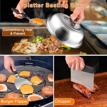 Latiret 24Pcs Griddle Accessories Set for Grilling