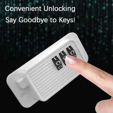 Heavy Duty Combination Refrigerator Lock (2 Pack) - Child Proof Cabinet Locks for Baby Safety, No Drilling Adhesive Fridge Locks, for Fridge, Cabinets, Drawers, Window and Child Safety Cabinet Lock