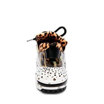 Steve Madden Cliff Chunky Round Sole Lace Up Platform Fashion Sneakers Animal (Animal, 11)