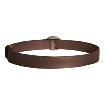 Womens Plus Size Leather Belts Wide Belts Fashion Belts for Dress (Circle Brown 1, 2XL)