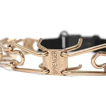 Herm Sprenger Curogan Collar Dog Training Collar with Quick Release Buckle Ultra-Plus Pet Rounded Collar Hypoallergenic Nickel Free No-Pull Collar for Dogs Made in Germany 2.25mm x 16in Small