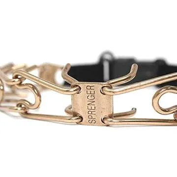 Herm Sprenger Curogan Collar Dog Training Collar with Quick Release Buckle Ultra-Plus Pet Rounded Collar Hypoallergenic Nickel Free No-Pull Collar for Dogs Made in Germany 2.25mm x 16in Small