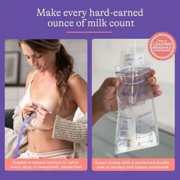 Lansinoh Breastfeeding Essentials Kit for New Moms with Nursing Pads, Breastmilk Storage Bags, Nipple Cream, Hot and Cold Breast Therapy Packs, Silicone Breast Pump, 77 Piece Gift Set