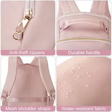 LIGHT FLIGHT Laptop Backpack Women Travel Backpacks Book Bag for 17.3 Inch Computer Carry on Backpack for Work Travel College Large Pink
