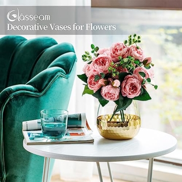 Gold Flower Vase for Home Decor and Wedding Centerpiece