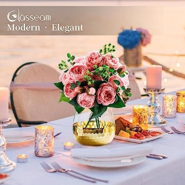 Gold Flower Vase for Home Decor and Wedding Centerpiece