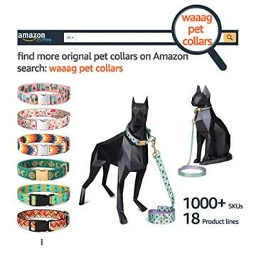 Waaag Pet Moons Stars Suns Dog Collar - Stylish and Durable