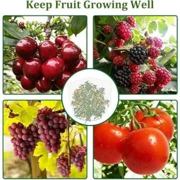 Agfabric Bird Netting 72" Hx72 W Garden Netting Insect Pest Barrier,Plant Cover Fruit Tree Netting Mesh Protection Bag with Zipper,White