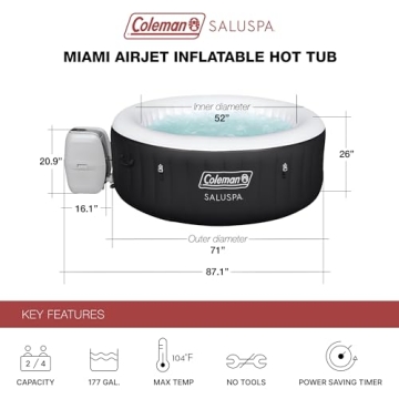 Coleman SaluSpa Inflatable Hot Tub for 2-4 People