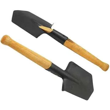 PetriStor 1984 Steel Shovel with Wooden Handle for Camping
