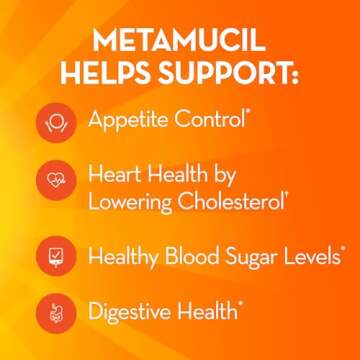 Metamucil 4-in-1 Fiber Supplement for Digestive Health, Psyllium Husk Fiber Powder, Fiber Supplement...