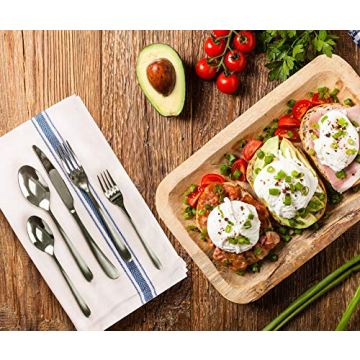 Utopia Towels 12 Pack Blue Cotton Dish Towels for Kitchen