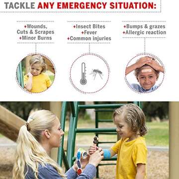 Always Prepared Boo-Boo Kit for Kids - Make First Aid Fun with Stickers and Finger Puppet - Includes Ice Pack, Scissors, Tweezers, and 14pc First Aid Essentials - School Supplies, Trauma Kit