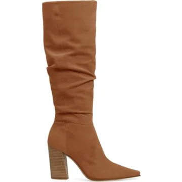 PiePieBuy Women's Faux Suede Knee High Boots - Size 9