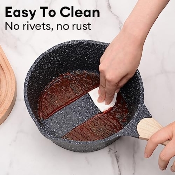JEETEE Non-Stick Sauce Pan Healthy Easy Clean Cookware