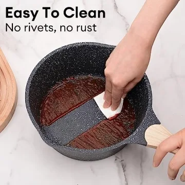 JEETEE Non-Stick Sauce Pan Healthy Easy Clean Cookware
