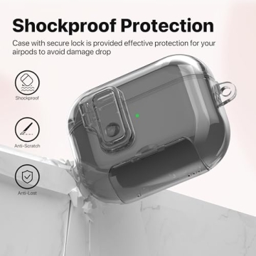 Valkit Clear Apple AirPods Pro 2/1 Case with Magnetic Lock