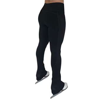 ColorFlow Skating | Junior's Figure Skating Practice Pants with Pockets and Breathable Performance M...