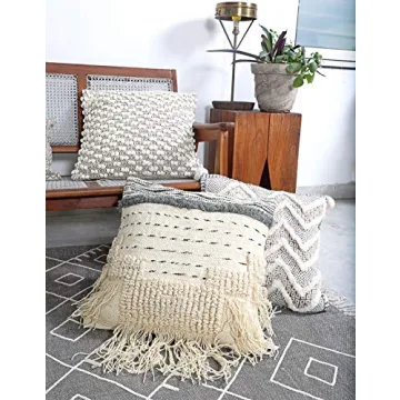 Eyes of India Decorative Bohemian Pillow Cover - Handmade