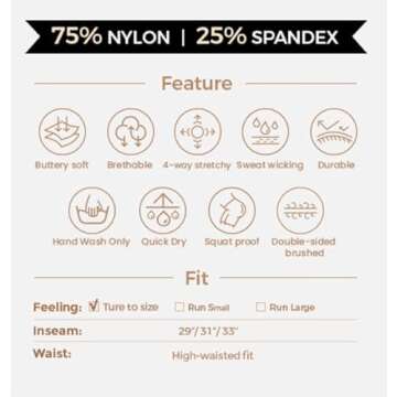 Aoxjox Flare Leggings for Women Trinity Tummy Control High Waisted Wide Leg Yoga Pants 33" (Driftwood, Medium)