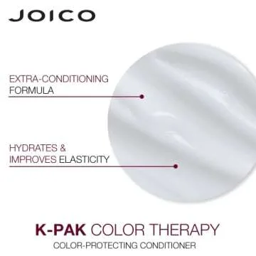 Joico K-PAK Color Therapy Color-Protecting Conditioner | For Color-Treated Hair | Boost Shine & Elasticity | Repair Breakage | Rebuild Damaged Hair | With Keratin & Argan Oil | 8.5 Fl Oz