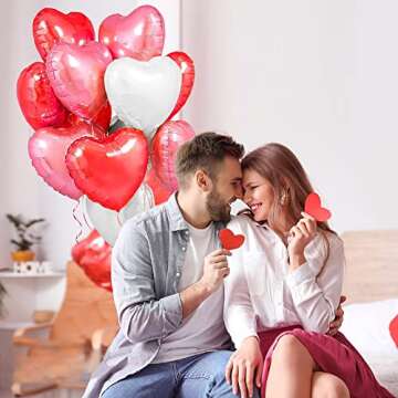 Heart Foil Balloons for Valentine's Day Decor