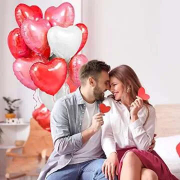 Heart Foil Balloons for Valentine's Day Decor